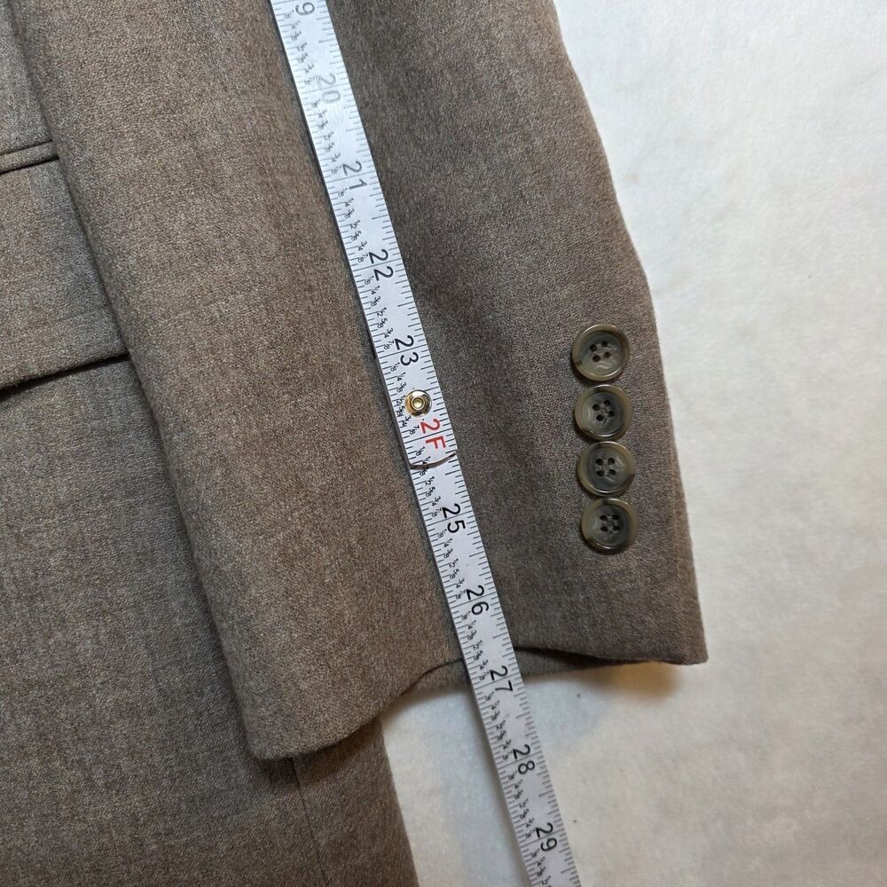 Alfani Men's Brown Wool Suit Jacket 48 Long Notch Lapel 3-Button - Picture 4 of 11